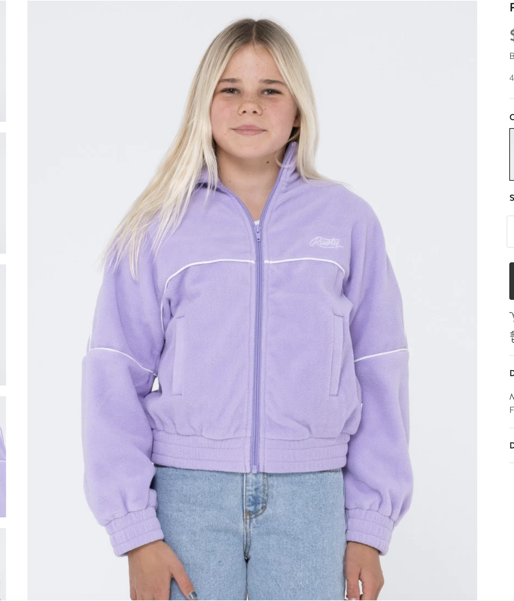 POLAR ZIP THROUGH FLEECE GIRLS