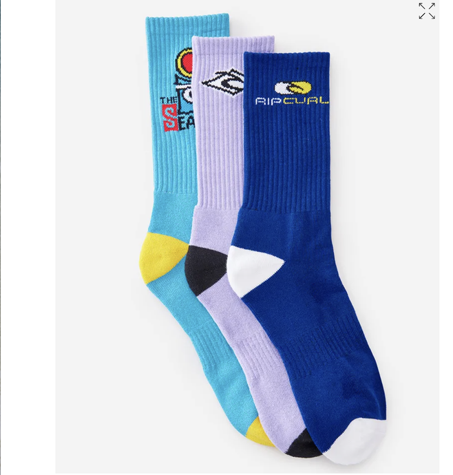 RETRO CREW SOCK 3 PACK