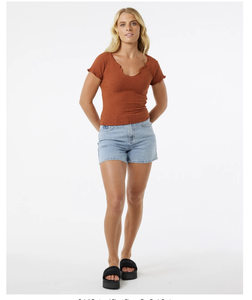 SOLEIL TEXTURED S/S TOP
