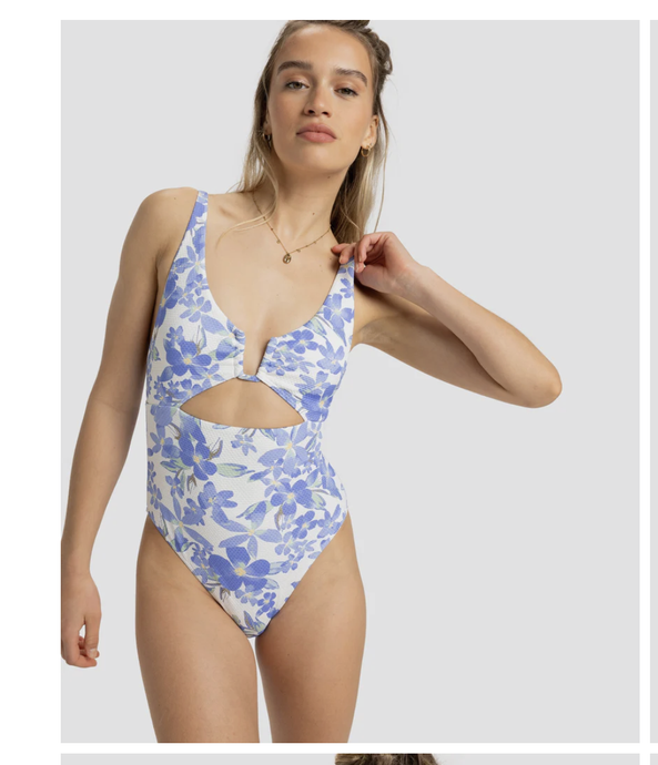 WOMENS ARTSY FLORAL ONE PIECE