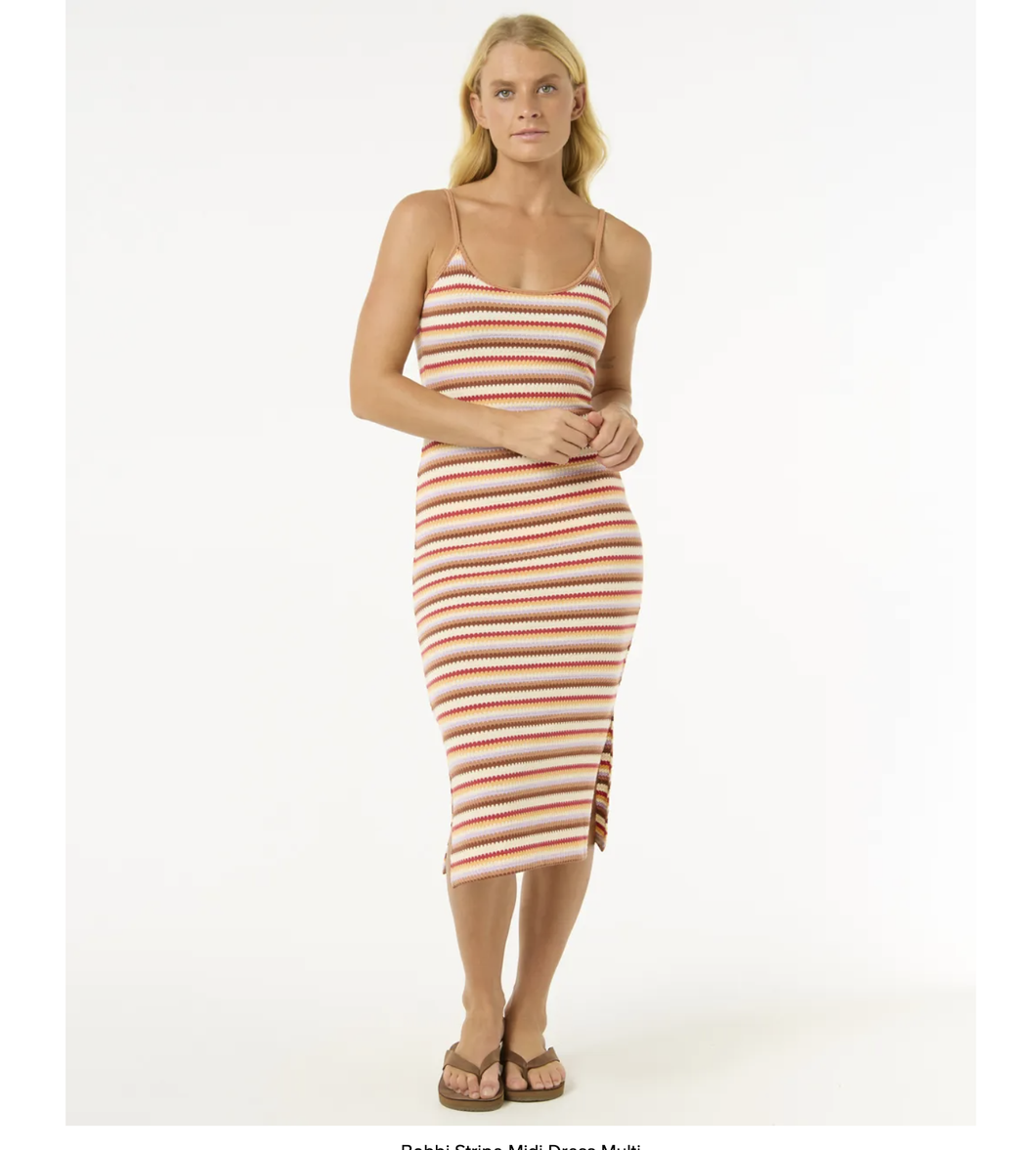 BOBBI STRIPE  MIDI DRESS