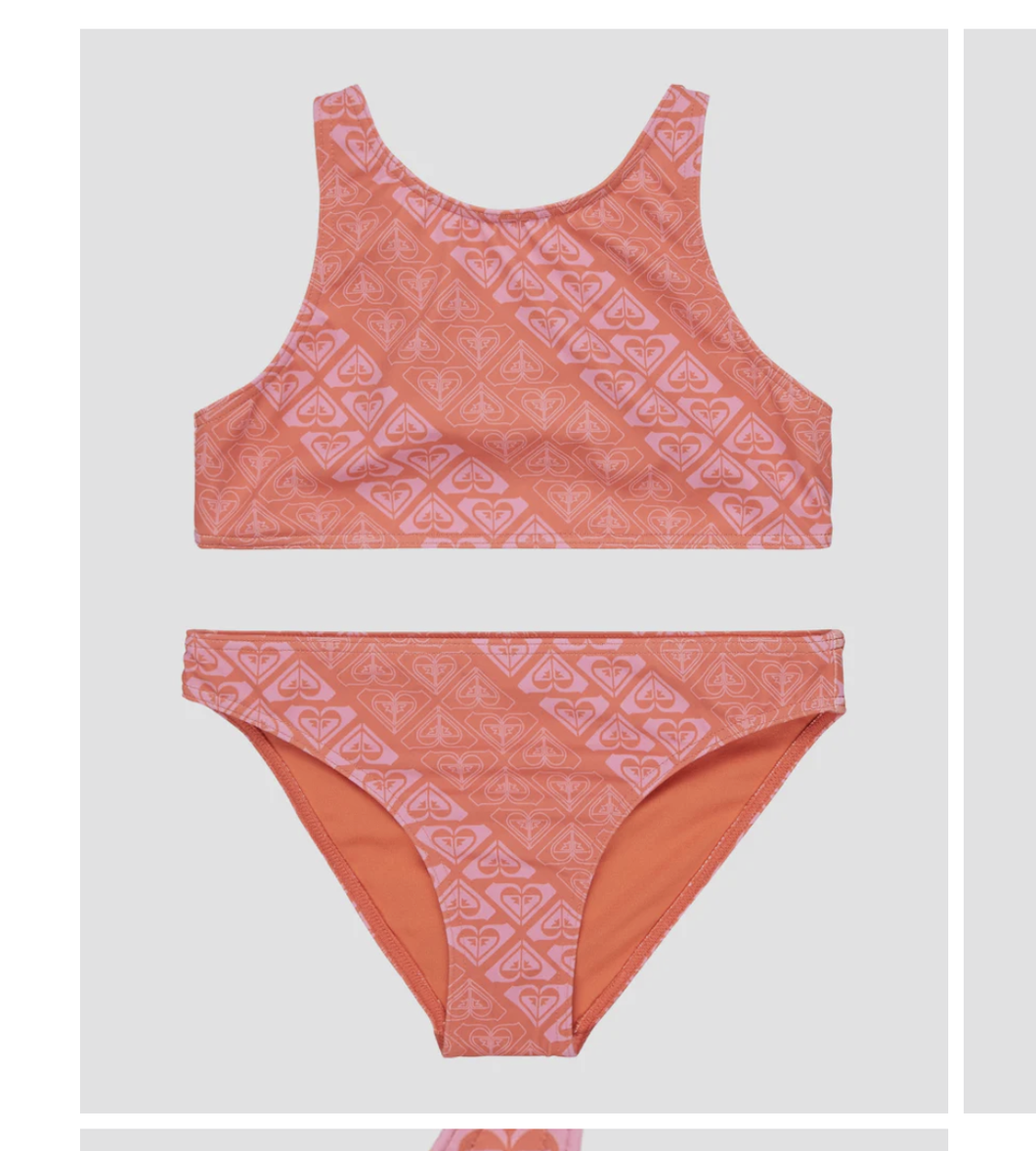 HEART N SOUL CROP TOP SET- GIRLS