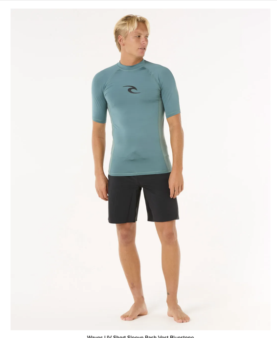 WAVES UPF SHORT SLEEVE RASH SHIRT