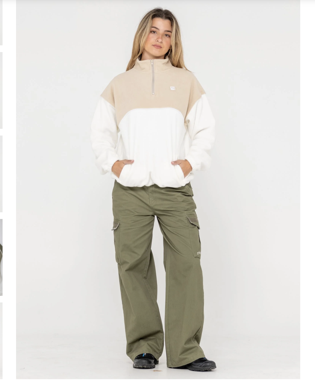 TONAL DIVISION QUATER  ZIP POLAR FLEECE
