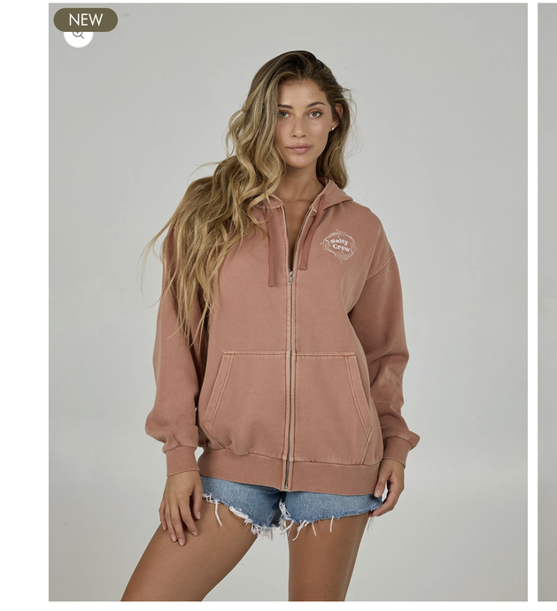 WOMENS RESPECT ZIP THROUGH FLEECE HOOD