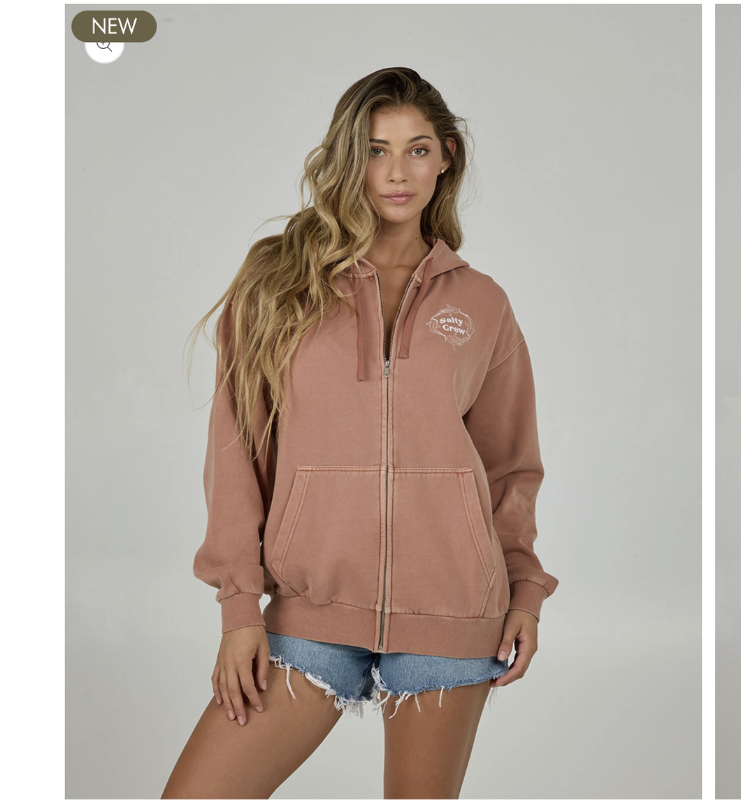 WOMENS RESPECT ZIP THROUGH FLEECE HOOD