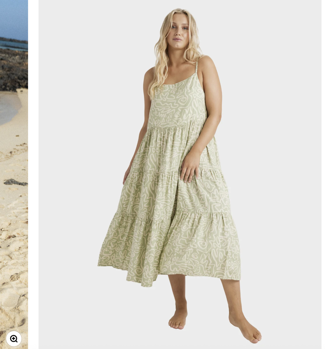 WOMENS SUNNY LINES LOST LOVE MIDI  DRESS