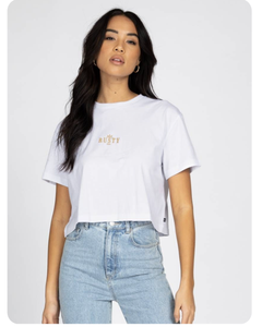 SUNRISE RELAXED FIT CROP TEE