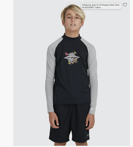 BOYS SHADOW RF L/S RASH SHIRT